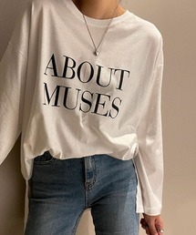 2022 S/S 春夏 韓国ファッション ロンT MUSESロゴ長袖Tシャツ