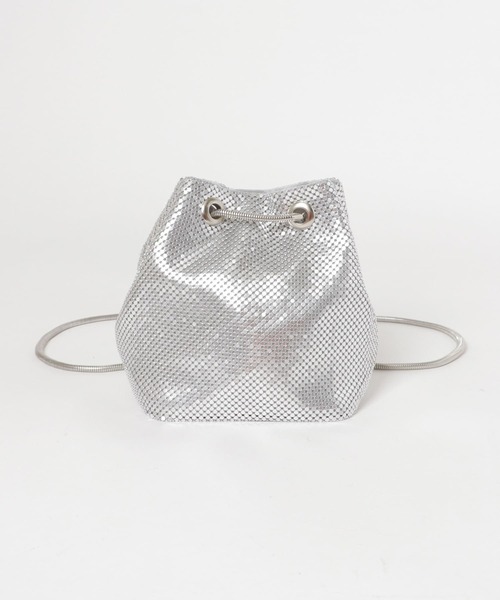 URBAN RESEARCH ROSSO（アーバンリサーチロッソ）の「メタルメッシュバッグ（ショルダーバッグ・レディース・ブラック/シルバー・FREE）」の3枚目の写真