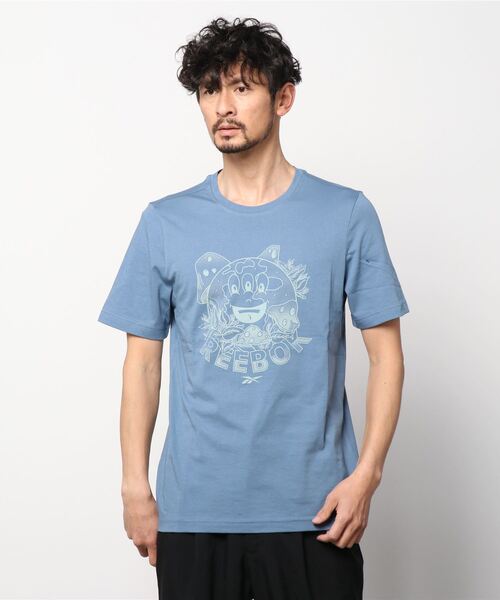 Reebok(リーボック)の「GS サステナビリティ Tシャツ / GS SUSTAINABILITY TEE(Tシャツ/カットソー・メンズ・オフホワイト/ブルー・LARGE/X-LARGE/XXX-LARGE/X-SMALL/XX-LARGE/SMALL/MEDIUM)」の10枚目の写真