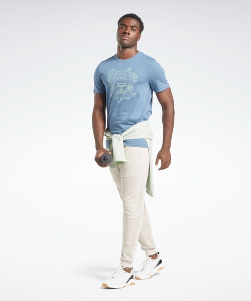 Reebok(リーボック)の「GS サステナビリティ Tシャツ / GS SUSTAINABILITY TEE(Tシャツ/カットソー・メンズ・オフホワイト/ブルー・LARGE/X-LARGE/XXX-LARGE/X-SMALL/XX-LARGE/SMALL/MEDIUM)」の9枚目の写真