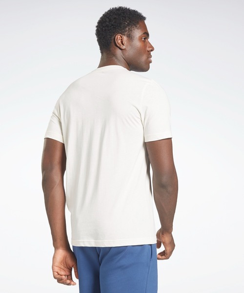 Reebok(リーボック)の「GS サステナビリティ Tシャツ / GS SUSTAINABILITY TEE(Tシャツ/カットソー・メンズ・オフホワイト/ブルー・LARGE/X-LARGE/XXX-LARGE/X-SMALL/XX-LARGE/SMALL/MEDIUM)」の3枚目の写真
