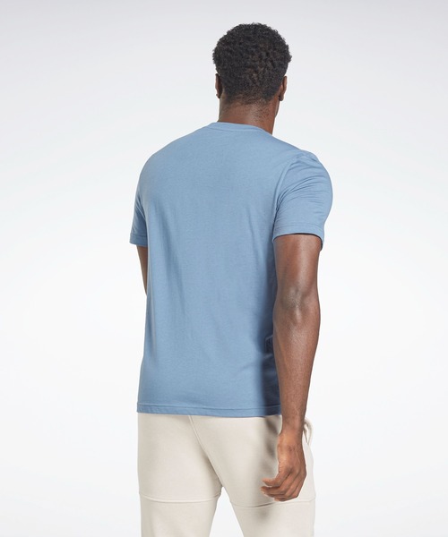Reebok(リーボック)の「GS サステナビリティ Tシャツ / GS SUSTAINABILITY TEE(Tシャツ/カットソー・メンズ・オフホワイト/ブルー・LARGE/X-LARGE/XXX-LARGE/X-SMALL/XX-LARGE/SMALL/MEDIUM)」の6枚目の写真
