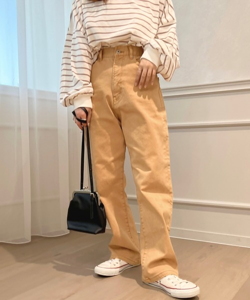 apres jour（アプレジュール）の「カラーハイウエストデニム【ZOZOTOWN限定アイテム】（デニムパンツ・レディース・オレンジ/ピンク/ラベンダー/ミント・LARGE/MEDIUM/SMALL/X-LARGE）」の4枚目の写真