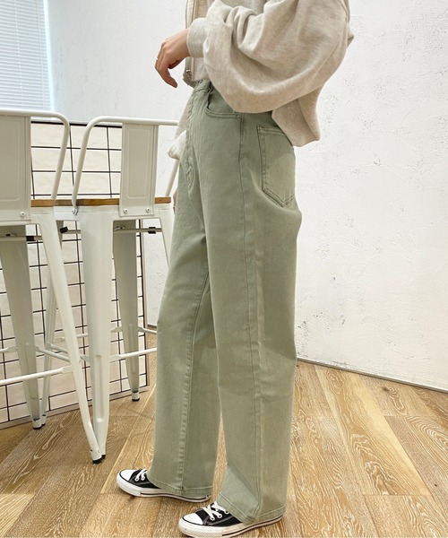 apres jour（アプレジュール）の「カラーハイウエストデニム【ZOZOTOWN限定アイテム】（デニムパンツ・レディース・オレンジ/ピンク/ラベンダー/ミント・LARGE/MEDIUM/SMALL/X-LARGE）」の7枚目の写真