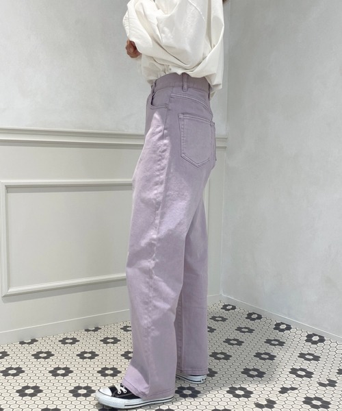 apres jour（アプレジュール）の「カラーハイウエストデニム【ZOZOTOWN限定アイテム】（デニムパンツ・レディース・オレンジ/ピンク/ラベンダー/ミント・LARGE/MEDIUM/SMALL/X-LARGE）」の14枚目の写真