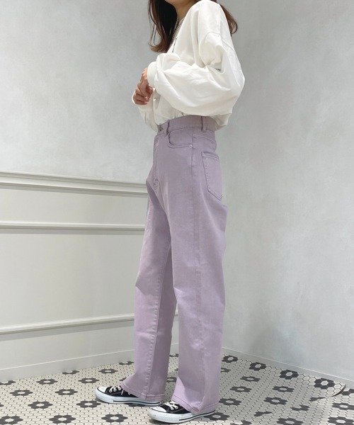 apres jour（アプレジュール）の「カラーハイウエストデニム【ZOZOTOWN限定アイテム】（デニムパンツ・レディース・オレンジ/ピンク/ラベンダー/ミント・LARGE/MEDIUM/SMALL/X-LARGE）」の18枚目の写真