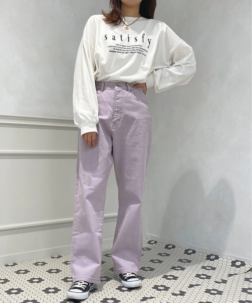 apres jour（アプレジュール）の「カラーハイウエストデニム【ZOZOTOWN限定アイテム】（デニムパンツ・レディース・オレンジ/ピンク/ラベンダー/ミント・LARGE/MEDIUM/SMALL/X-LARGE）」の17枚目の写真