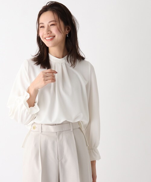 ジョーゼットキャンディースリーブブラウス【WEB限定サイズ】 ジョーゼットキャンディースリーブブラウス【WEB限定サイズ】