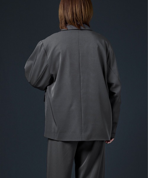 Ellno Loset（エルノロゼット）の「ダブルテーラードジャケット（テーラードジャケット・メンズ・ブルーグリーン/チャコールグレー/ブラック・MEDIUM/LARGE）」の18枚目の写真