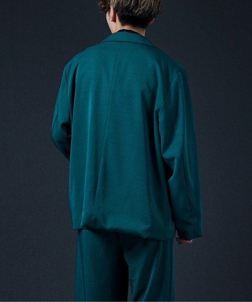 Ellno Loset（エルノロゼット）の「ダブルテーラードジャケット（テーラードジャケット・メンズ・ブルーグリーン/チャコールグレー/ブラック・MEDIUM/LARGE）」の22枚目の写真