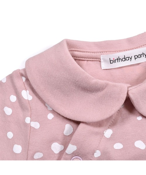 birthday party（バースデイパーティー）の「birthdayparty/天竺アンニュイドットボディミニベビー(70~80cm)（ロンパース・キッズ・ピンク系その他/ホワイト系その他・70/80）」の13枚目の写真