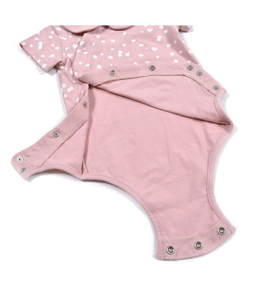 birthday party（バースデイパーティー）の「birthdayparty/天竺アンニュイドットボディミニベビー(70~80cm)（ロンパース・キッズ・ピンク系その他/ホワイト系その他・70/80）」の6枚目の写真