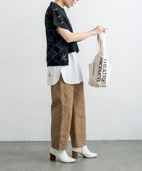 PUAL CE CIN（ピュアルセシン）の「2WAYスムースノースリーブ（タンクトップ・レディース・ブラック/オフホワイト・FREE）」の12枚目の写真