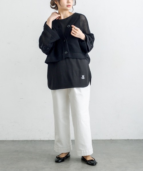 PUAL CE CIN（ピュアルセシン）の「2WAYスムースノースリーブ（タンクトップ・レディース・ブラック/オフホワイト・FREE）」の7枚目の写真