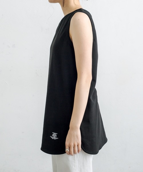 PUAL CE CIN（ピュアルセシン）の「2WAYスムースノースリーブ（タンクトップ・レディース・ブラック/オフホワイト・FREE）」の8枚目の写真