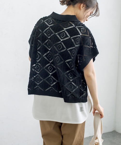 PUAL CE CIN（ピュアルセシン）の「2WAYスムースノースリーブ（タンクトップ・レディース・ブラック/オフホワイト・FREE）」の19枚目の写真