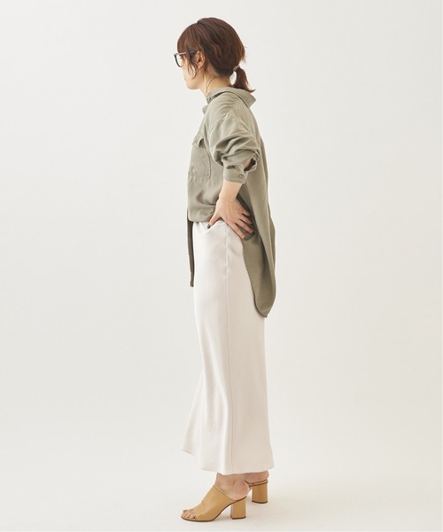 plage(プラージュ)の「Satin Bias スカート◆(スカート・レディース・ブラック/ネイビー/ブラウン/アイボリー・38/36)」の20枚目の写真