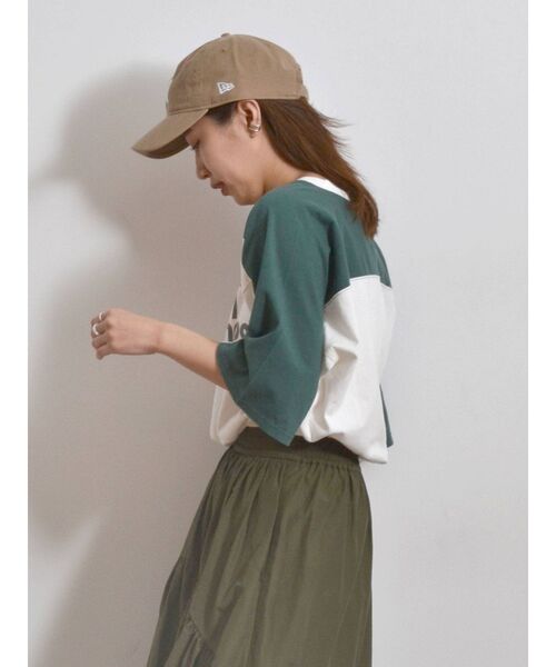 Ungrid（アングリッド）の「VネックフットボールロゴTee（Tシャツ/カットソー・レディース・ネイビー/グリーン/ボルドー・FREE）」の17枚目の写真