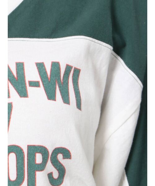 Ungrid（アングリッド）の「VネックフットボールロゴTee（Tシャツ/カットソー・レディース・ネイビー/グリーン/ボルドー・FREE）」の21枚目の写真