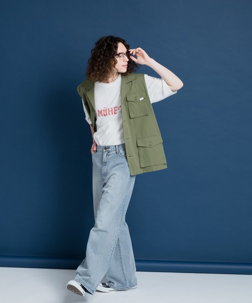 MUHET(ミュエータ)の「ロゴプリントTシャツ(Tシャツ/カットソー・レディース・ホワイト/チャコールグレー・MEDIUM/X-LARGE)」の16枚目の写真