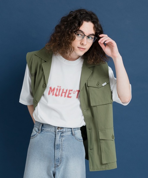 MUHET(ミュエータ)の「ロゴプリントTシャツ(Tシャツ/カットソー・レディース・ホワイト/チャコールグレー・MEDIUM/X-LARGE)」の22枚目の写真