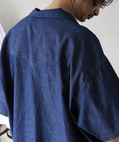 Wrangler(ラングラー)の「【Wrangler / ラングラー】別注 Denim SHIRTS(シャツ/ブラウス・メンズ・ブラック/ネイビー/ブルー・MEDIUM/LARGE)」の4枚目の写真
