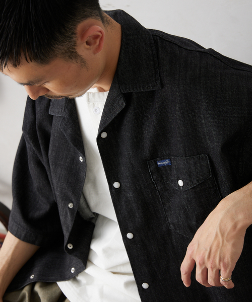 Wrangler(ラングラー)の「【Wrangler / ラングラー】別注 Denim SHIRTS(シャツ/ブラウス・メンズ・ブラック/ネイビー/ブルー・MEDIUM/LARGE)」の10枚目の写真