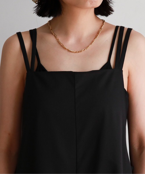 feepur(フェピュール)の「【TALLサイズあり】ダブルストラップ2wayサロペット(サロペット/オーバーオール・レディース・チャコールグレー/ブラック/ピンク・MEDIUM/TALL)」の21枚目の写真