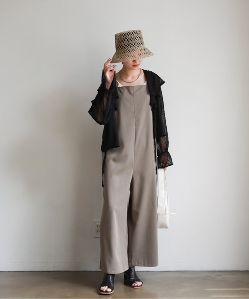 feepur(フェピュール)の「【TALLサイズあり】ダブルストラップ2wayサロペット(サロペット/オーバーオール・レディース・チャコールグレー/ブラック/ピンク・MEDIUM/TALL)」の19枚目の写真