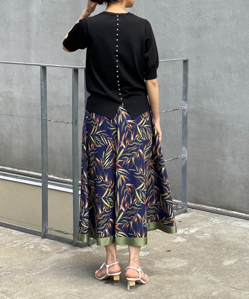 BEARDSLEY（ビアズリー）の「リーフプリントスカート（スカート・レディース・ネイビー・FREE）」の19枚目の写真