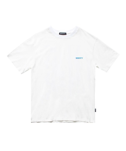 A'GEM/9 × .kom『SINCITY/シンシティ』NEW WORLD BLUE LOGO T