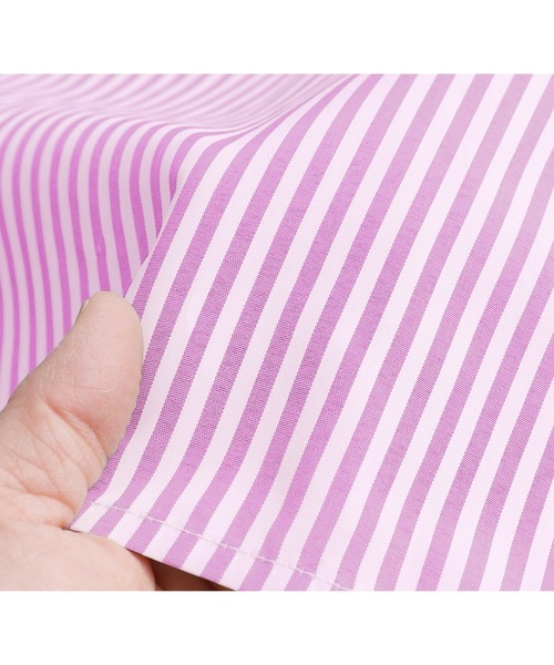 reca（レカ）の「ストライプヨーク切替五分袖ブラウス（シャツ/ブラウス・レディース・ブラック/ネイビー/ピンク・MEDIUM/LARGE）」の7枚目の写真