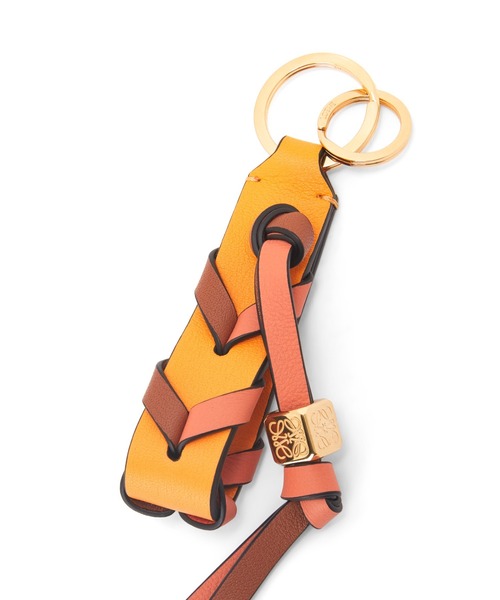 ロエベ LOEWE クロスブレイデッドキーリング べ―ジュ/オレンジ ロエベ LOEWE クロスブレイデッドキーリング べ―ジュ/オレンジ