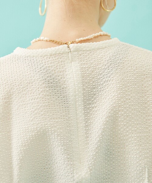 INella（イネラ）の「【INella/イネラ】シアサッカークロップドトップス（Tシャツ/カットソー・レディース・ブラック/その他2/ホワイト・FREE）」の10枚目の写真