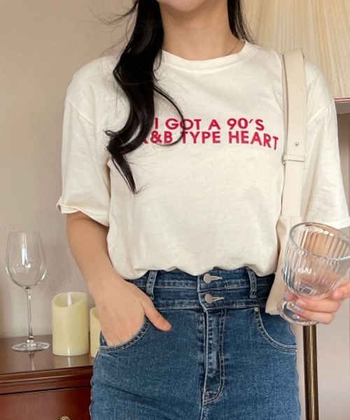 Dalfwin(ダールフィン)の「90'Sロゴ半袖Tシャツ(Tシャツ/カットソー・レディース・ブラック/グリーン/クリーム・FREE)」の7枚目の写真