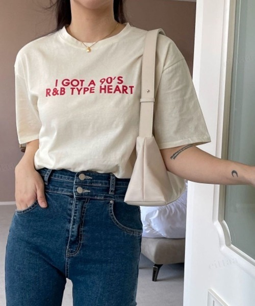 Dalfwin(ダールフィン)の「90'Sロゴ半袖Tシャツ(Tシャツ/カットソー・レディース・ブラック/グリーン/クリーム・FREE)」の8枚目の写真