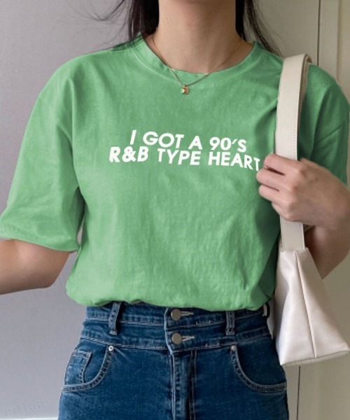 Dalfwin(ダールフィン)の「90'Sロゴ半袖Tシャツ(Tシャツ/カットソー・レディース・ブラック/グリーン/クリーム・FREE)」の10枚目の写真