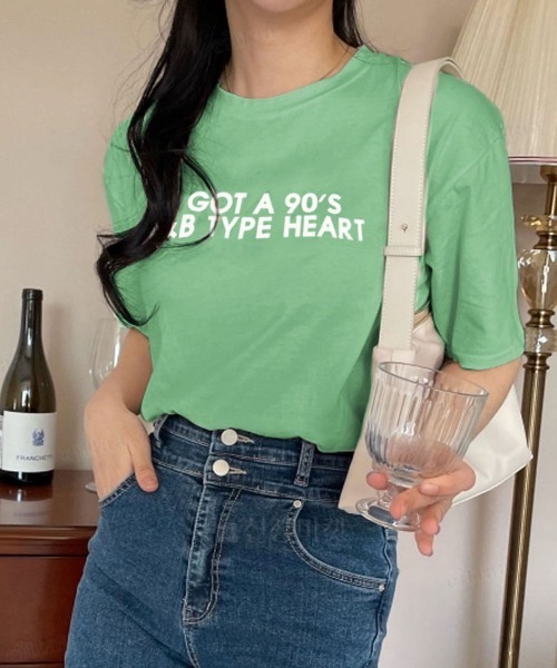 Dalfwin(ダールフィン)の「90'Sロゴ半袖Tシャツ(Tシャツ/カットソー・レディース・ブラック/グリーン/クリーム・FREE)」の11枚目の写真