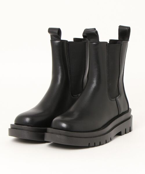HEILIS（ヘイリス）の「サイドゴアショートブーツ / チェルシーブーツ トラックソール サイドゴア ブラック（ブーツ・レディース・ブラック・23/23.5/24/24.5/25）」の14枚目の写真
