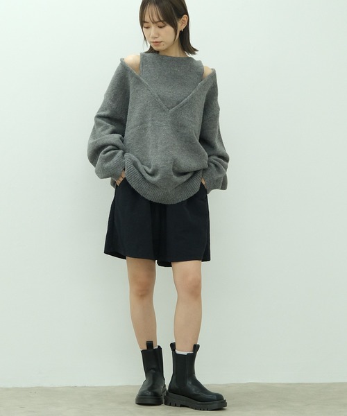 HEILIS（ヘイリス）の「サイドゴアショートブーツ / チェルシーブーツ トラックソール サイドゴア ブラック（ブーツ・レディース・ブラック・23/23.5/24/24.5/25）」の11枚目の写真