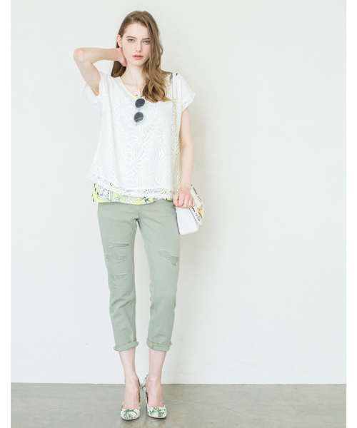 DouDou（ドゥドゥ）の「【DouDou】雑材コンビチェーンBag（ショルダーバッグ・レディース・ホワイト/その他1・FREE）」の16枚目の写真