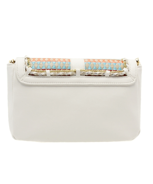 DouDou（ドゥドゥ）の「【DouDou】雑材コンビチェーンBag（ショルダーバッグ・レディース・ホワイト/その他1・FREE）」の4枚目の写真