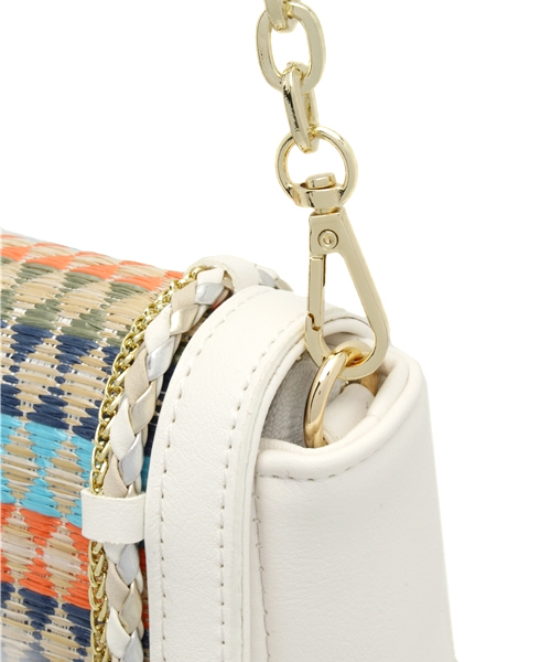 DouDou（ドゥドゥ）の「【DouDou】雑材コンビチェーンBag（ショルダーバッグ・レディース・ホワイト/その他1・FREE）」の6枚目の写真