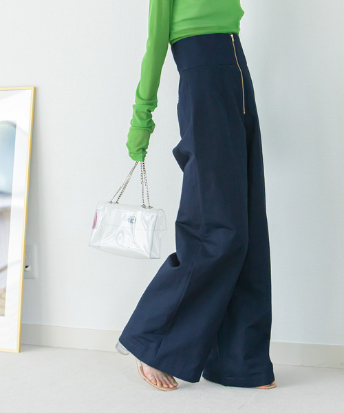 U by SPICK&SPAN(ユーバイスピックアンドスパン)の「ハイウエストチノパンツ(その他パンツ・レディース・ベージュ/ネイビー/レッド・38/36)」の11枚目の写真