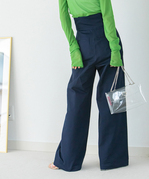 U by SPICK&SPAN(ユーバイスピックアンドスパン)の「ハイウエストチノパンツ(その他パンツ・レディース・ベージュ/ネイビー/レッド・38/36)」の13枚目の写真