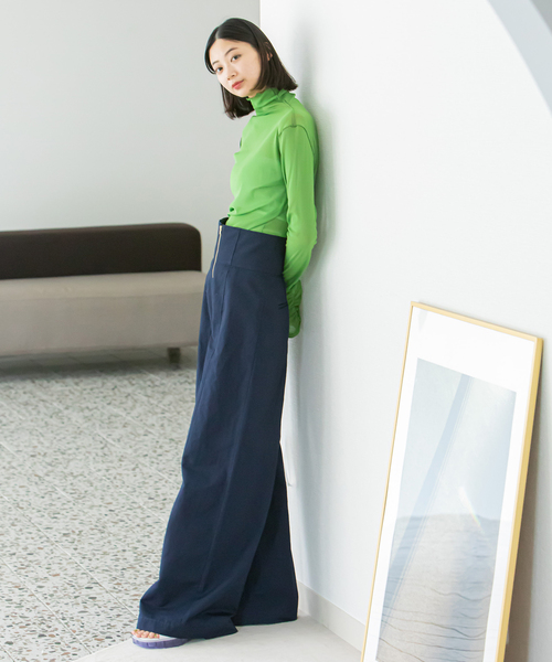 U by SPICK&SPAN(ユーバイスピックアンドスパン)の「ハイウエストチノパンツ(その他パンツ・レディース・ベージュ/ネイビー/レッド・38/36)」の14枚目の写真