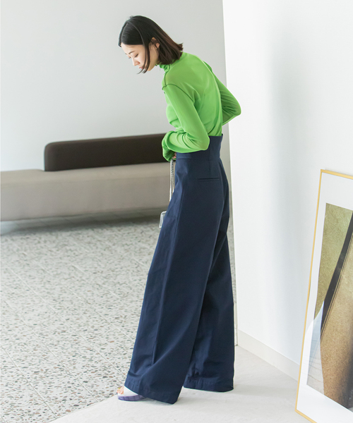 U by SPICK&SPAN(ユーバイスピックアンドスパン)の「ハイウエストチノパンツ(その他パンツ・レディース・ベージュ/ネイビー/レッド・38/36)」の19枚目の写真