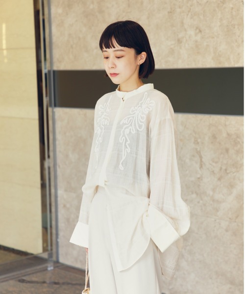 ROSE BUD(ローズバッド)の「刺繍ブラウス(シャツ/ブラウス・レディース・ブラック/ホワイト系その他/グリーン・ONE SIZE/FREE)」の15枚目の写真
