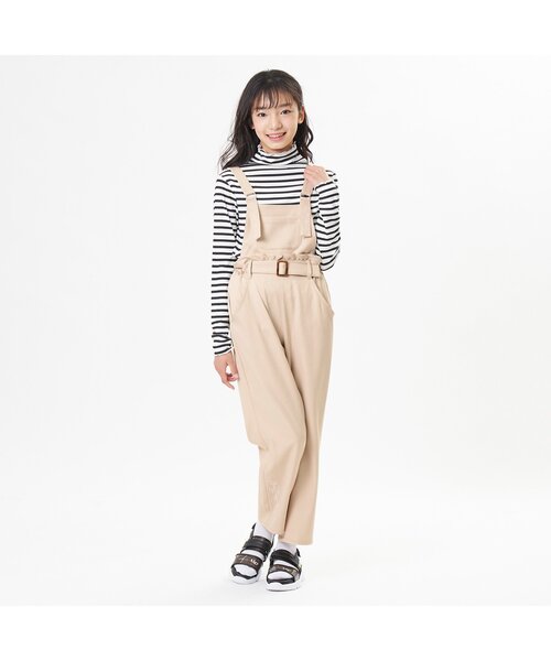 algy(アルジー)の「ウエストフリルサロペ(サロペット/オーバーオール・キッズ・ベージュ/カーキ/サックスブルー・SMALL/MEDIUM/X-SMALL/XX-SMALL)」の4枚目の写真