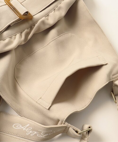 algy(アルジー)の「ウエストフリルサロペ(サロペット/オーバーオール・キッズ・ベージュ/カーキ/サックスブルー・SMALL/MEDIUM/X-SMALL/XX-SMALL)」の5枚目の写真